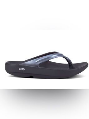 OOFOS OOriginal OOlala Thong Sandals Black Recovery Comfort Unisex M6W8 Gym